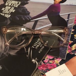 Warby Parker Finch glasses in Rose Crystal